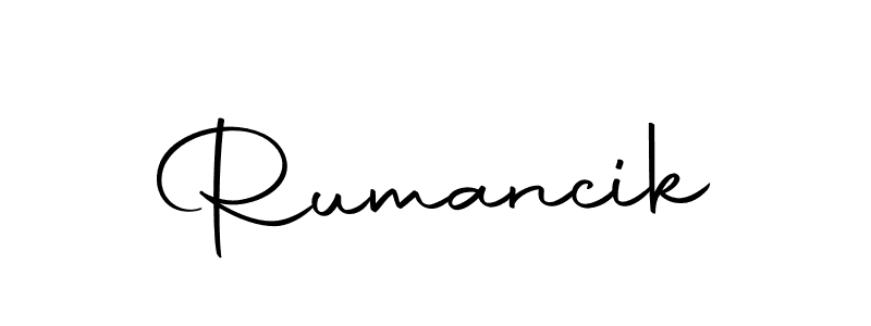 Design your own signature with our free online signature maker. With this signature software, you can create a handwritten (Autography-DOLnW) signature for name Rumancik. Rumancik signature style 10 images and pictures png