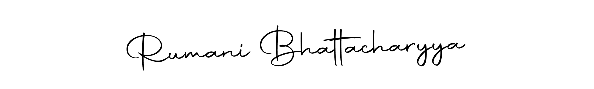 How to make Rumani Bhattacharyya name signature. Use Autography-DOLnW style for creating short signs online. This is the latest handwritten sign. Rumani Bhattacharyya signature style 10 images and pictures png