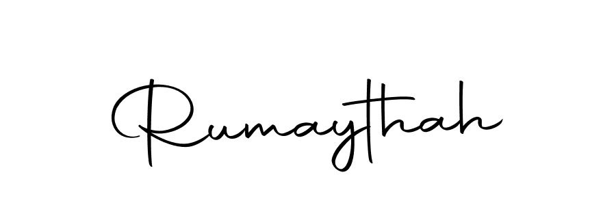 Make a beautiful signature design for name Rumaythah. With this signature (Autography-DOLnW) style, you can create a handwritten signature for free. Rumaythah signature style 10 images and pictures png