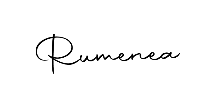 Make a beautiful signature design for name Rumenea. With this signature (Autography-DOLnW) style, you can create a handwritten signature for free. Rumenea signature style 10 images and pictures png