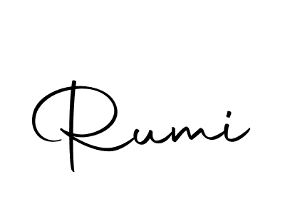 Design your own signature with our free online signature maker. With this signature software, you can create a handwritten (Autography-DOLnW) signature for name Rumi. Rumi signature style 10 images and pictures png