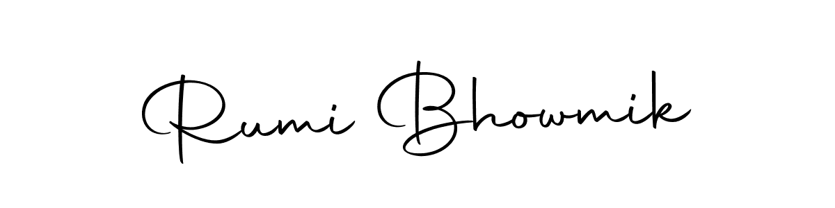 You can use this online signature creator to create a handwritten signature for the name Rumi Bhowmik. This is the best online autograph maker. Rumi Bhowmik signature style 10 images and pictures png