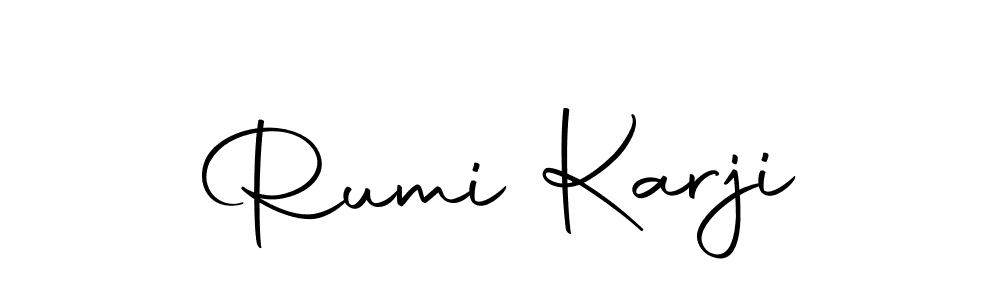 Make a beautiful signature design for name Rumi Karji. Use this online signature maker to create a handwritten signature for free. Rumi Karji signature style 10 images and pictures png