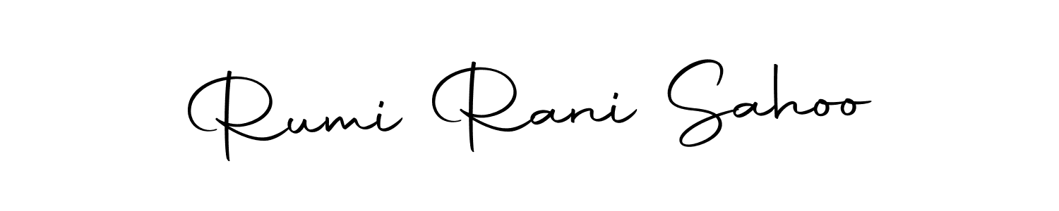 Create a beautiful signature design for name Rumi Rani Sahoo. With this signature (Autography-DOLnW) fonts, you can make a handwritten signature for free. Rumi Rani Sahoo signature style 10 images and pictures png
