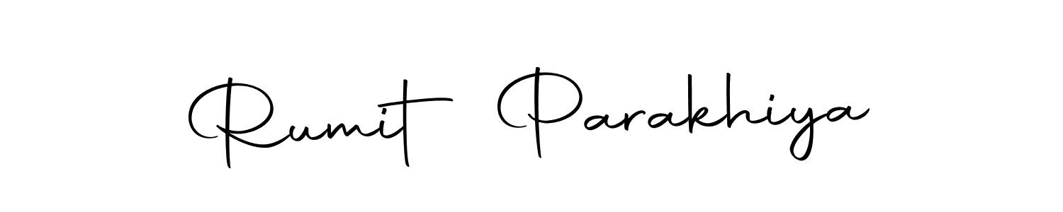 Create a beautiful signature design for name Rumit Parakhiya. With this signature (Autography-DOLnW) fonts, you can make a handwritten signature for free. Rumit Parakhiya signature style 10 images and pictures png