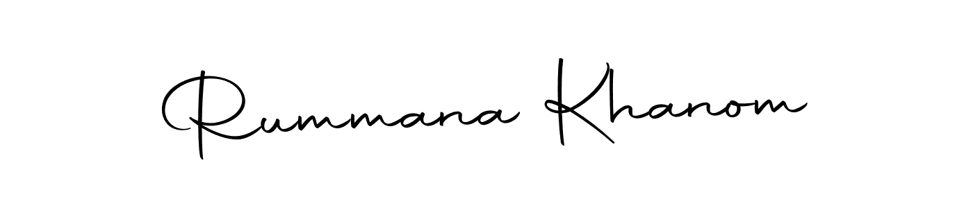 Make a beautiful signature design for name Rummana Khanom. With this signature (Autography-DOLnW) style, you can create a handwritten signature for free. Rummana Khanom signature style 10 images and pictures png