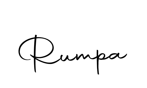 Use a signature maker to create a handwritten signature online. With this signature software, you can design (Autography-DOLnW) your own signature for name Rumpa. Rumpa signature style 10 images and pictures png