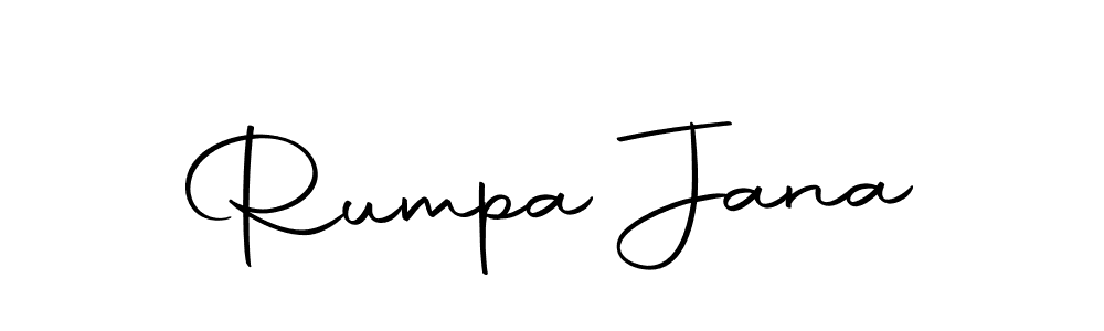 How to make Rumpa Jana name signature. Use Autography-DOLnW style for creating short signs online. This is the latest handwritten sign. Rumpa Jana signature style 10 images and pictures png