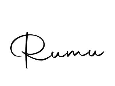 Use a signature maker to create a handwritten signature online. With this signature software, you can design (Autography-DOLnW) your own signature for name Rumu. Rumu signature style 10 images and pictures png