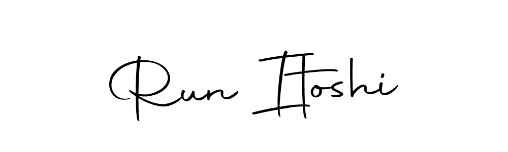 How to make Run Itoshi name signature. Use Autography-DOLnW style for creating short signs online. This is the latest handwritten sign. Run Itoshi signature style 10 images and pictures png