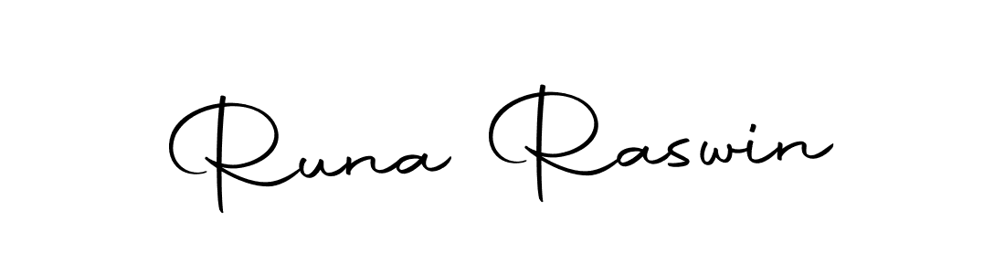 Design your own signature with our free online signature maker. With this signature software, you can create a handwritten (Autography-DOLnW) signature for name Runa Raswin. Runa Raswin signature style 10 images and pictures png