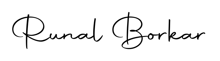Create an unforgettable impression when signing with Runal Borkar name styled in Autography-DOLnW typography. 100% free online generator. Runal Borkar signature style 10 images and pictures png