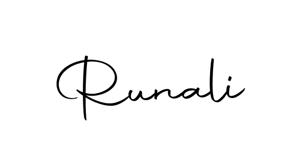 How to make Runali name signature. Use Autography-DOLnW style for creating short signs online. This is the latest handwritten sign. Runali signature style 10 images and pictures png