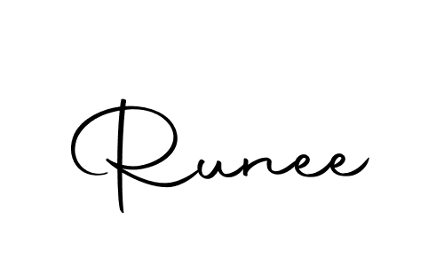 Design your own signature with our free online signature maker. With this signature software, you can create a handwritten (Autography-DOLnW) signature for name Runee. Runee signature style 10 images and pictures png