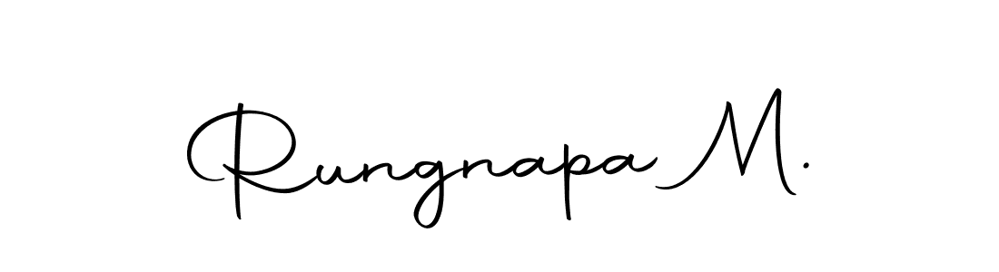Create a beautiful signature design for name Rungnapa M.. With this signature (Autography-DOLnW) fonts, you can make a handwritten signature for free. Rungnapa M. signature style 10 images and pictures png