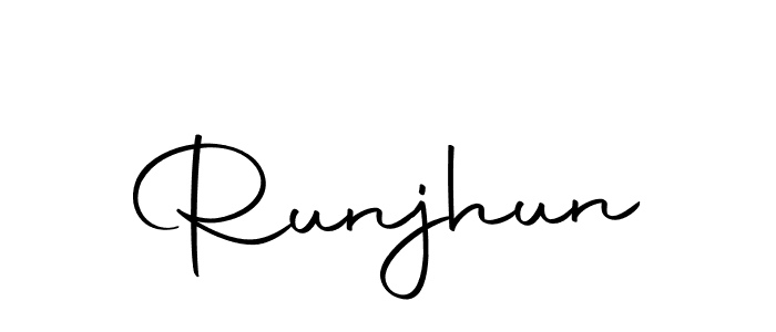 Autography-DOLnW is a professional signature style that is perfect for those who want to add a touch of class to their signature. It is also a great choice for those who want to make their signature more unique. Get Runjhun name to fancy signature for free. Runjhun signature style 10 images and pictures png