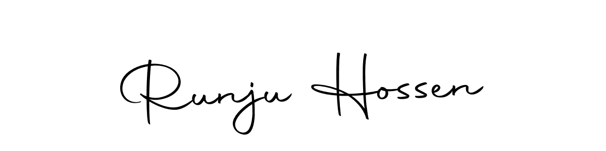 You should practise on your own different ways (Autography-DOLnW) to write your name (Runju Hossen) in signature. don't let someone else do it for you. Runju Hossen signature style 10 images and pictures png