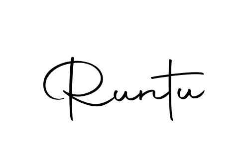 Create a beautiful signature design for name Runtu. With this signature (Autography-DOLnW) fonts, you can make a handwritten signature for free. Runtu signature style 10 images and pictures png