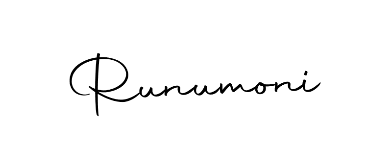 Similarly Autography-DOLnW is the best handwritten signature design. Signature creator online .You can use it as an online autograph creator for name Runumoni. Runumoni signature style 10 images and pictures png