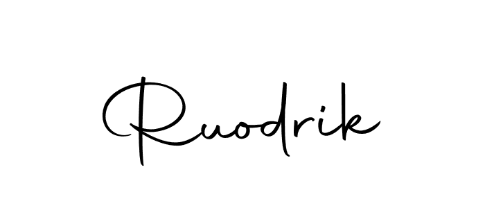 Design your own signature with our free online signature maker. With this signature software, you can create a handwritten (Autography-DOLnW) signature for name Ruodrik. Ruodrik signature style 10 images and pictures png