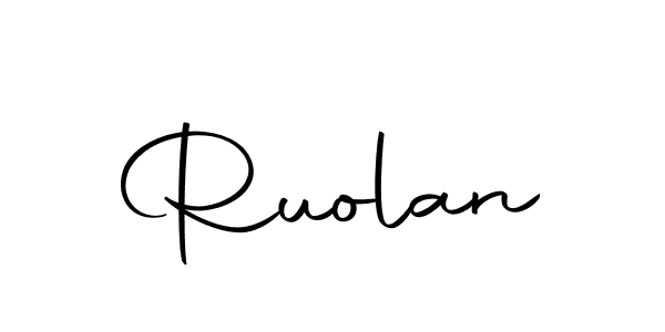 Make a beautiful signature design for name Ruolan. Use this online signature maker to create a handwritten signature for free. Ruolan signature style 10 images and pictures png