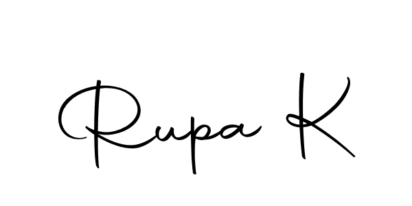 Use a signature maker to create a handwritten signature online. With this signature software, you can design (Autography-DOLnW) your own signature for name Rupa K. Rupa K signature style 10 images and pictures png