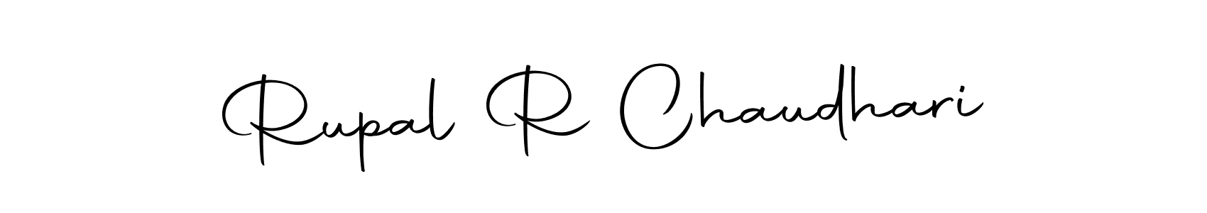 How to make Rupal R Chaudhari name signature. Use Autography-DOLnW style for creating short signs online. This is the latest handwritten sign. Rupal R Chaudhari signature style 10 images and pictures png