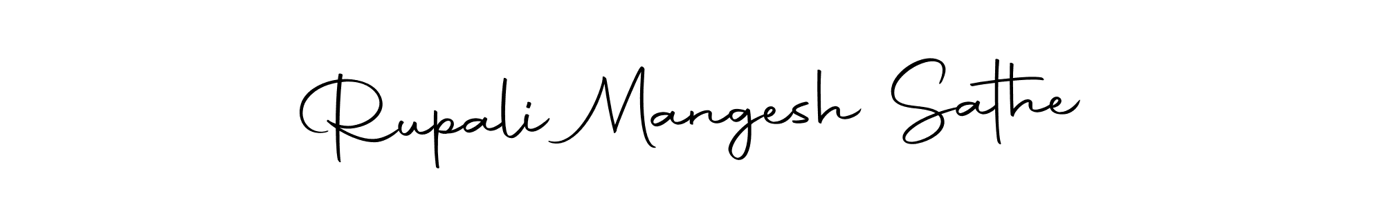 How to make Rupali Mangesh Sathe name signature. Use Autography-DOLnW style for creating short signs online. This is the latest handwritten sign. Rupali Mangesh Sathe signature style 10 images and pictures png