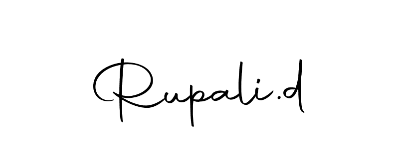 Use a signature maker to create a handwritten signature online. With this signature software, you can design (Autography-DOLnW) your own signature for name Rupali.d. Rupali.d signature style 10 images and pictures png