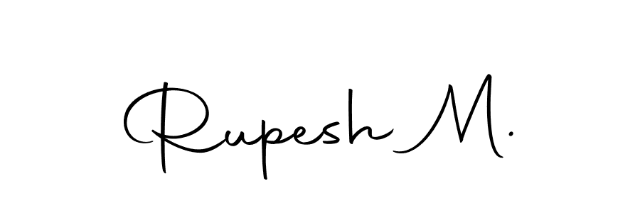 The best way (Autography-DOLnW) to make a short signature is to pick only two or three words in your name. The name Rupesh M. include a total of six letters. For converting this name. Rupesh M. signature style 10 images and pictures png