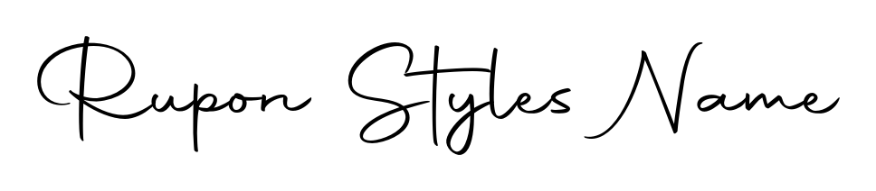 A stylish, flowing autograph style designed for name Rupon Styles Name using Autography-DOLnW typography. Perfect for digital creative projects. Rupon Styles Name signature style 10 images and pictures png