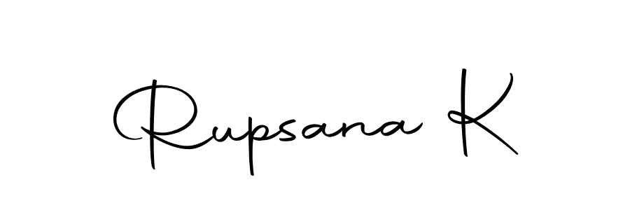 You can use this online signature creator to create a handwritten signature for the name Rupsana K. This is the best online autograph maker. Rupsana K signature style 10 images and pictures png