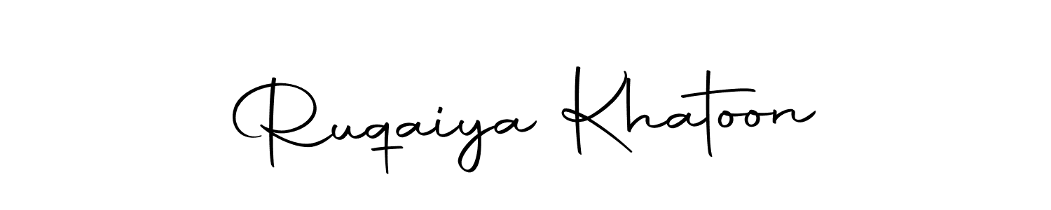 The best way (Autography-DOLnW) to make a short signature is to pick only two or three words in your name. The name Ruqaiya Khatoon include a total of six letters. For converting this name. Ruqaiya Khatoon signature style 10 images and pictures png