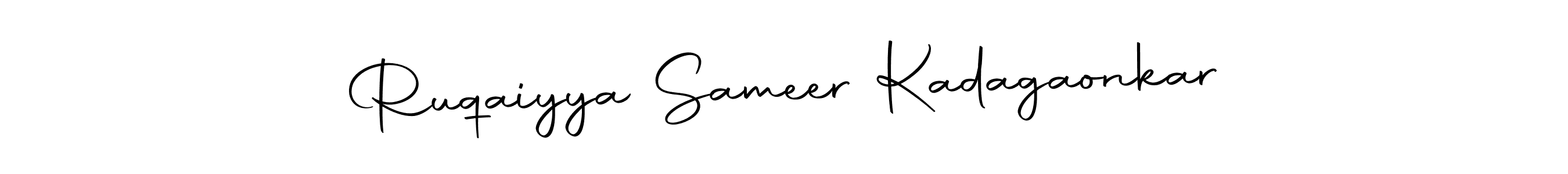 Also You can easily find your signature by using the search form. We will create Ruqaiyya Sameer Kadagaonkar name handwritten signature images for you free of cost using Autography-DOLnW sign style. Ruqaiyya Sameer Kadagaonkar signature style 10 images and pictures png