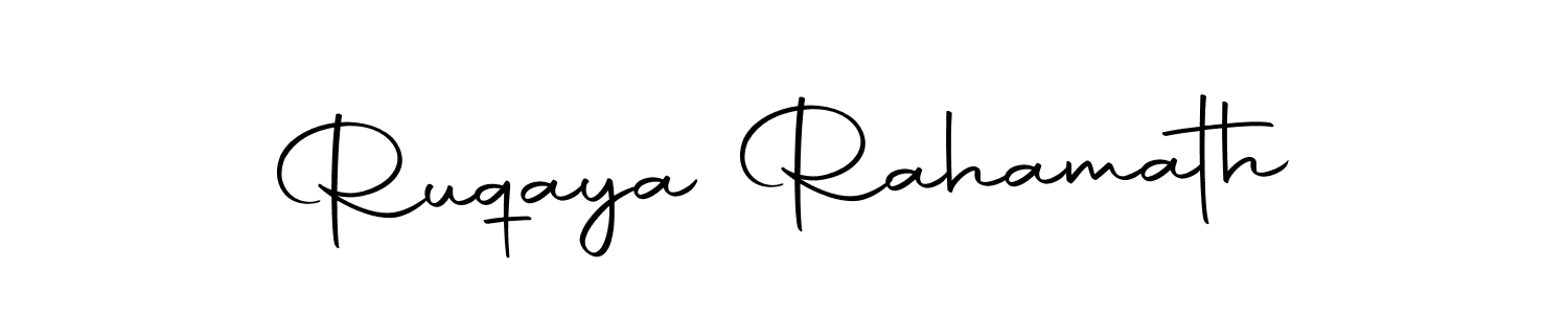 Make a beautiful signature design for name Ruqaya Rahamath. Use this online signature maker to create a handwritten signature for free. Ruqaya Rahamath signature style 10 images and pictures png