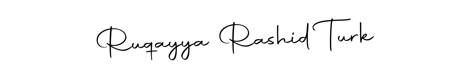 How to make Ruqayya Rashid Turk signature? Autography-DOLnW is a professional autograph style. Create handwritten signature for Ruqayya Rashid Turk name. Ruqayya Rashid Turk signature style 10 images and pictures png