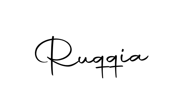 Create a beautiful signature design for name Ruqqia. With this signature (Autography-DOLnW) fonts, you can make a handwritten signature for free. Ruqqia signature style 10 images and pictures png