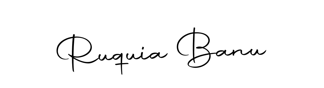 How to make Ruquia Banu name signature. Use Autography-DOLnW style for creating short signs online. This is the latest handwritten sign. Ruquia Banu signature style 10 images and pictures png