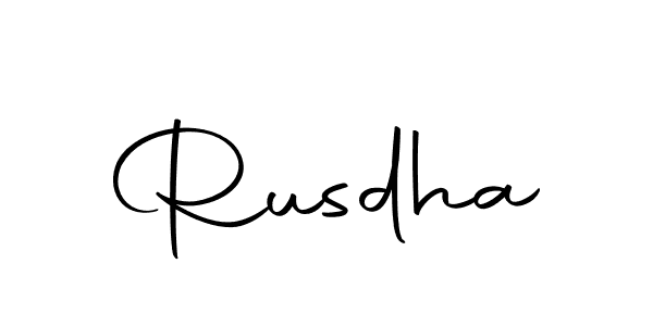if you are searching for the best signature style for your name Rusdha. so please give up your signature search. here we have designed multiple signature styles  using Autography-DOLnW. Rusdha signature style 10 images and pictures png