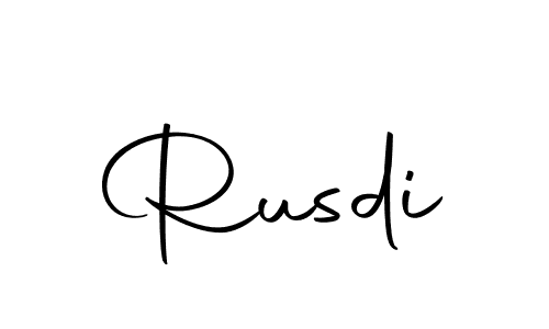 Make a beautiful signature design for name Rusdi. With this signature (Autography-DOLnW) style, you can create a handwritten signature for free. Rusdi signature style 10 images and pictures png