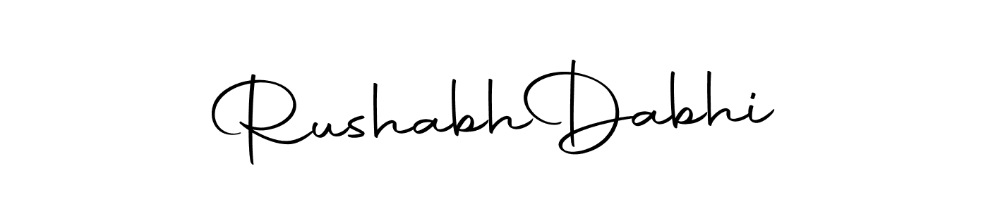 The best way (Autography-DOLnW) to make a short signature is to pick only two or three words in your name. The name Rushabh  Dabhi include a total of six letters. For converting this name. Rushabh  Dabhi signature style 10 images and pictures png