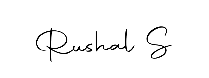 You can use this online signature creator to create a handwritten signature for the name Rushal S. This is the best online autograph maker. Rushal S signature style 10 images and pictures png