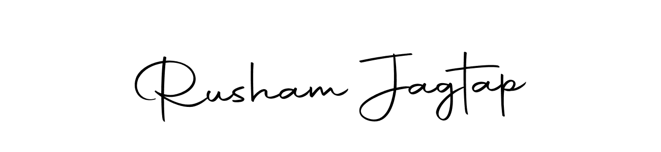 Use a signature maker to create a handwritten signature online. With this signature software, you can design (Autography-DOLnW) your own signature for name Rusham Jagtap. Rusham Jagtap signature style 10 images and pictures png