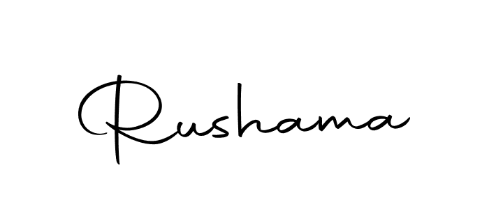 Rushama stylish signature style. Best Handwritten Sign (Autography-DOLnW) for my name. Handwritten Signature Collection Ideas for my name Rushama. Rushama signature style 10 images and pictures png