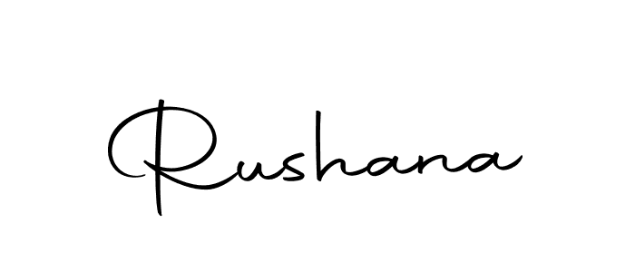 Design your own signature with our free online signature maker. With this signature software, you can create a handwritten (Autography-DOLnW) signature for name Rushana. Rushana signature style 10 images and pictures png