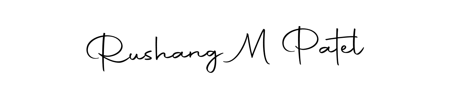 Make a beautiful signature design for name Rushang M Patel. With this signature (Autography-DOLnW) style, you can create a handwritten signature for free. Rushang M Patel signature style 10 images and pictures png