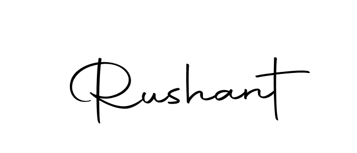 Create a beautiful signature design for name Rushant. With this signature (Autography-DOLnW) fonts, you can make a handwritten signature for free. Rushant signature style 10 images and pictures png