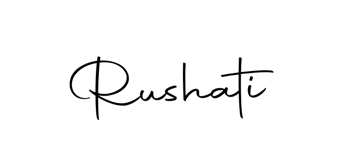 Design your own signature with our free online signature maker. With this signature software, you can create a handwritten (Autography-DOLnW) signature for name Rushati. Rushati signature style 10 images and pictures png
