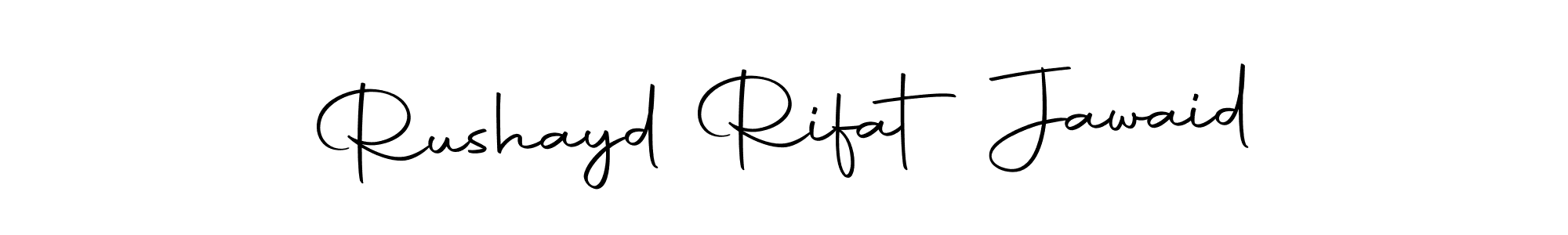 This is the best signature style for the Rushayd Rifat Jawaid name. Also you like these signature font (Autography-DOLnW). Mix name signature. Rushayd Rifat Jawaid signature style 10 images and pictures png