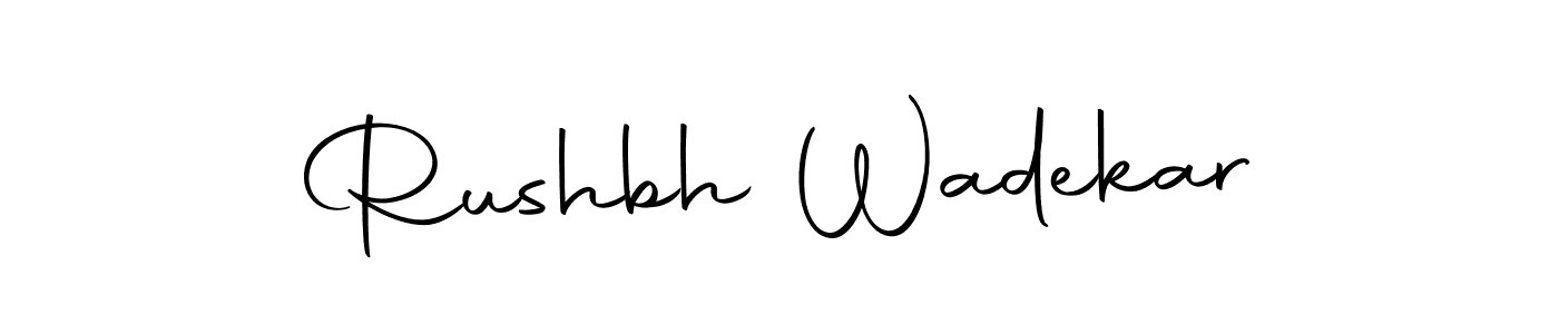 Rushbh Wadekar stylish signature style. Best Handwritten Sign (Autography-DOLnW) for my name. Handwritten Signature Collection Ideas for my name Rushbh Wadekar. Rushbh Wadekar signature style 10 images and pictures png